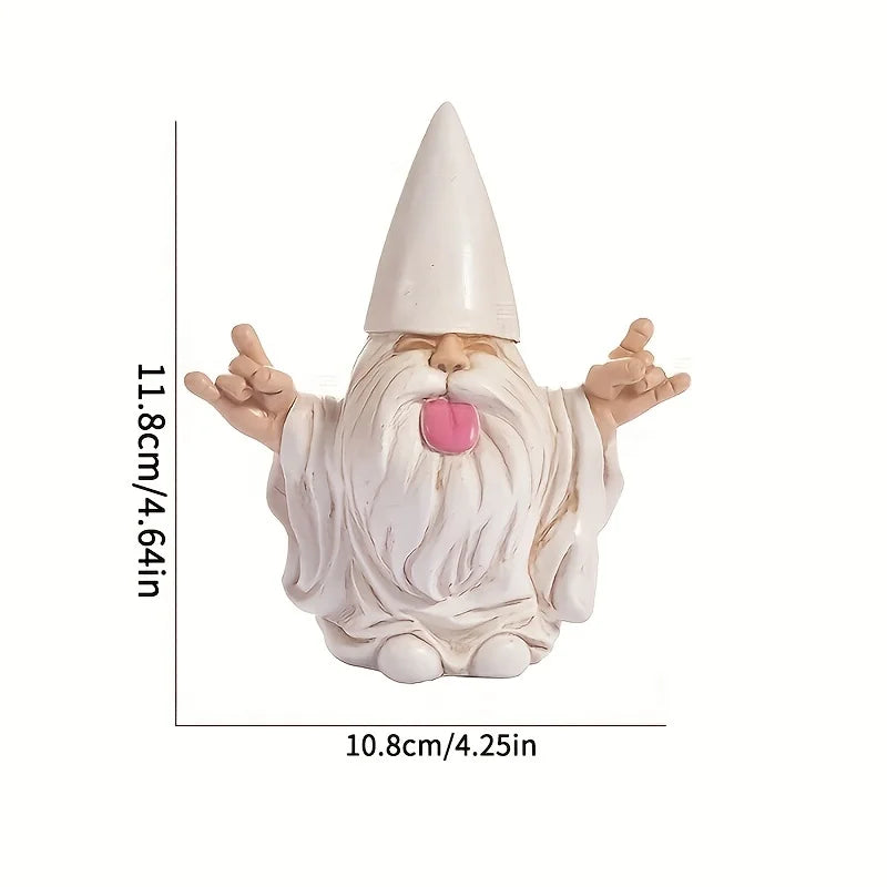 1pc Rocker Gnome Garden Statues Will Rock Your Fairy Garden And Garden Gnomes Outdoor Statues, Garden Gnome Statue, Garden Decor