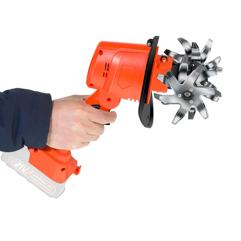 Cordless Electric Tiller Cultivator Portable Electric Garden Rotavator For Garden Vegetable Field Greenhouse Garden Power Tool